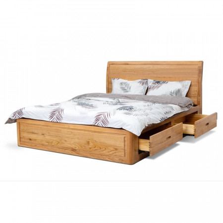 Giường Nhật HK 01 : Giường 1m8 + 2 Hộc Tủ - Gỗ Sồi
